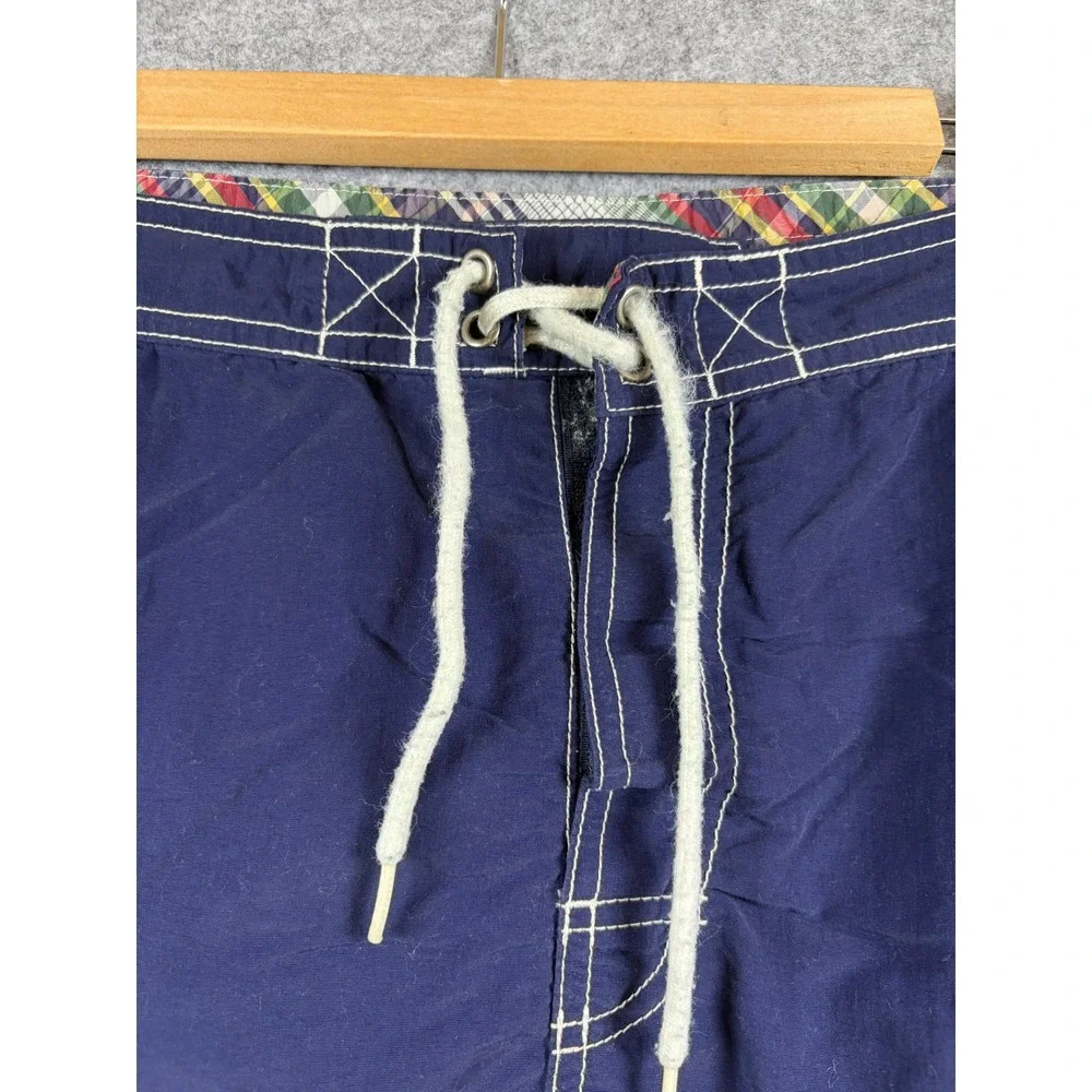 Polo RalphLauren Mens Navy Blue Cargo Swim Trunks Board Shorts Size L Mesh Lined